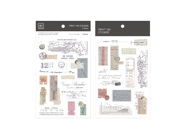 MU Print-On Transfer Stickers 237 - Vintage Tickets