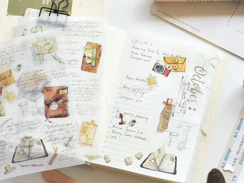 MU Print-On Transfer Stickers 238 - My Dear Journal