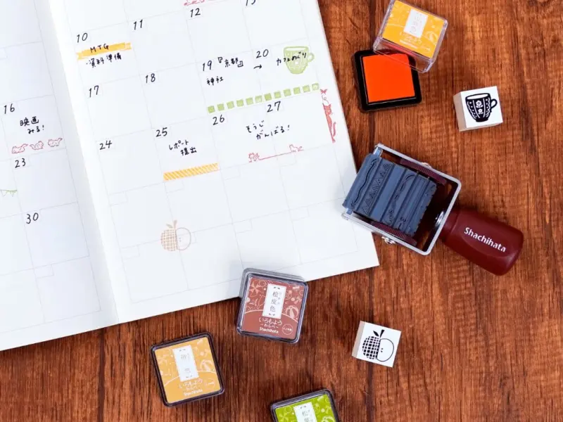 Shachihata Iromoyo Mini Ink Pad - Lapis Lazuli