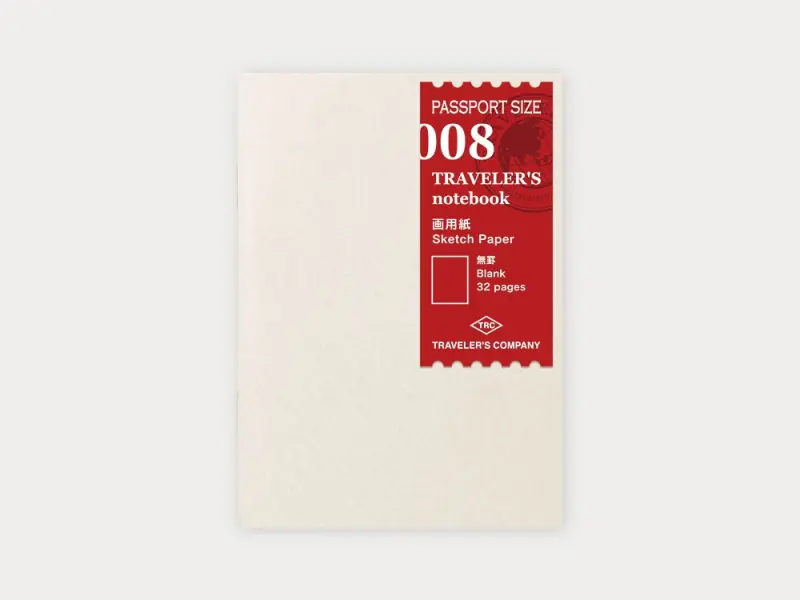 008. Sketch Paper Refill Passport Traveler's Notebook