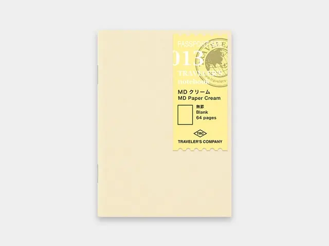 Traveler's Notebook Refill 013 MD Paper Cream Passport Size