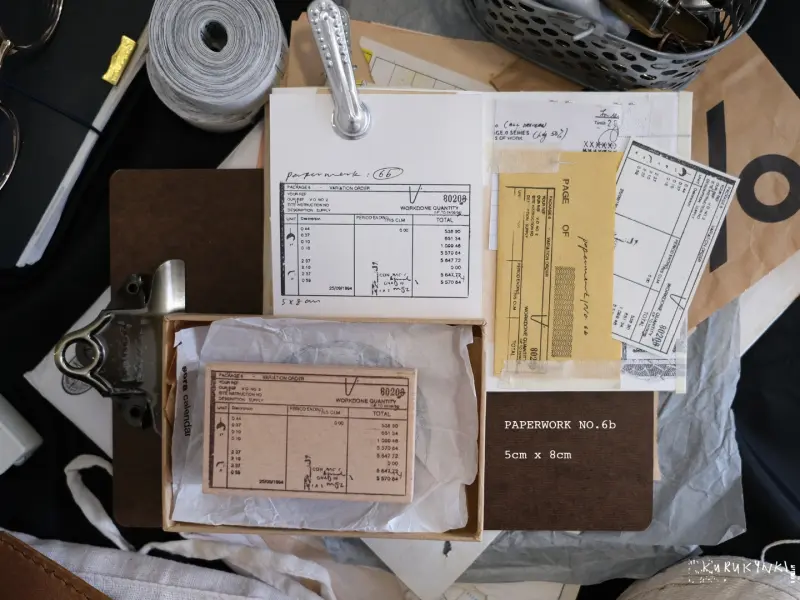Kurukynki Large Vintage Stamp Paperwork - 6B