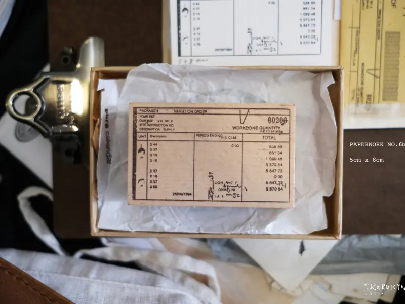 Kurukynki Large Vintage Stamp Paperwork - 6B