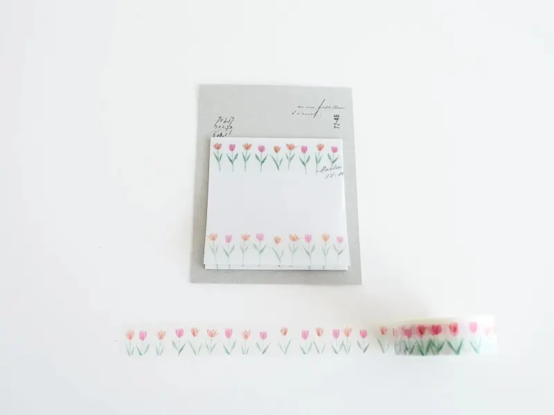 Yohaku Tracing Paper Sticky Notes M104 - Tulip