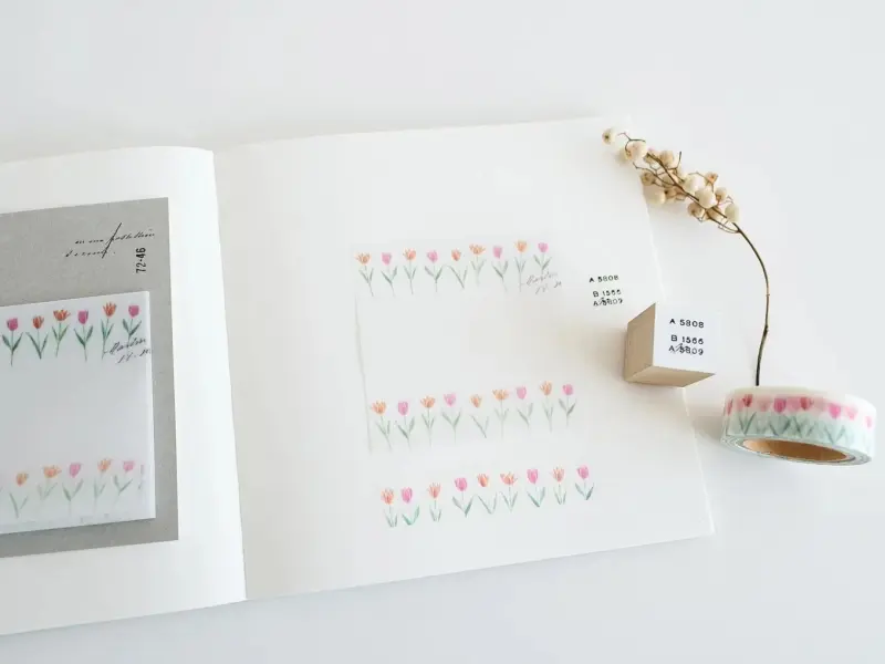 Yohaku Tracing Paper Sticky Notes M104 - Tulip