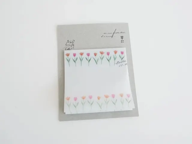 Yohaku Tracing Paper Sticky Notes M104 - Tulip