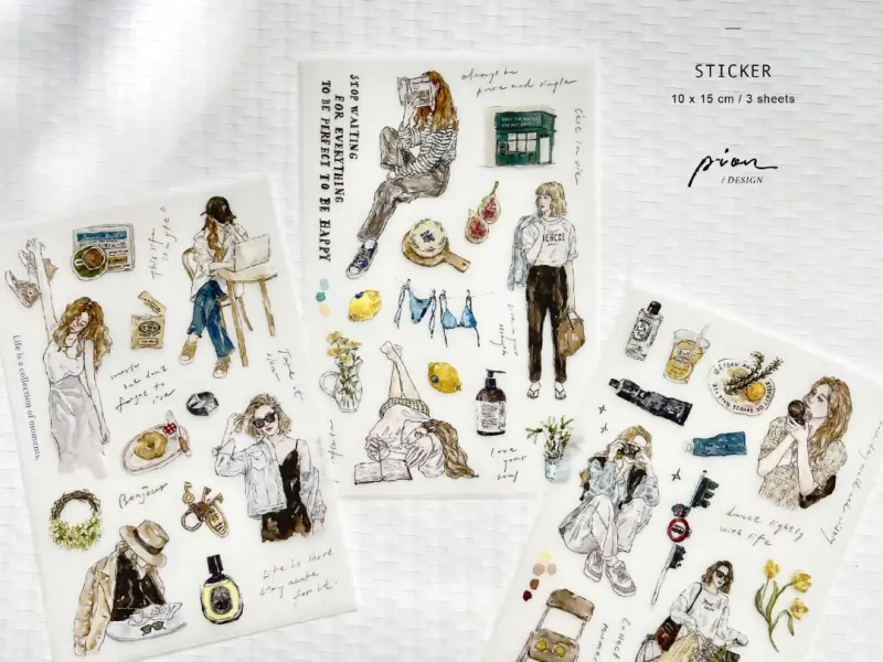 Pion Print-On Transfer Stickers 3 Sheets - Chill II Vol.1