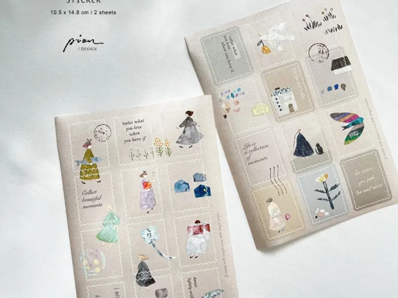 Pion Stickers 2 Sheets - Little Girl