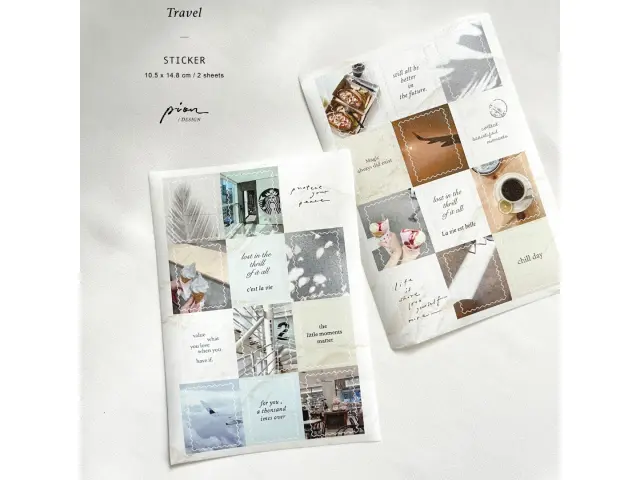 Pion Stickers 2 Sheets - Travel
