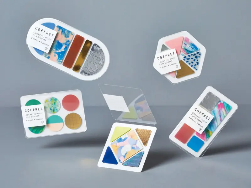 COFFRET Clear Stickers Square - Forest Green