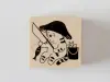 4Legs Rubber Stamp Mushroom Cat - Big Catch