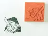 4Legs Rubber Stamp Mushroom Cat - Big Catch