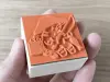 4Legs Rubber Stamp Mushroom Cat - Big Catch