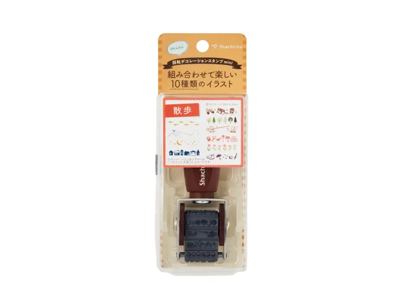 Shachihata Rotating Decoration Stamp Mini - Walking