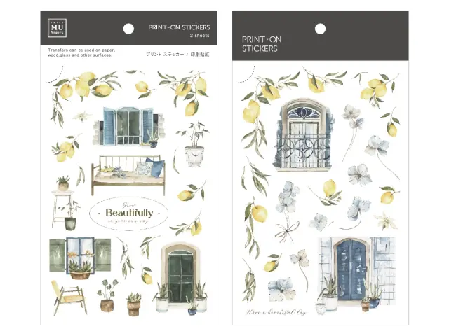 MU Print-On Transfer Stickers 245 - Lemon Courtyard