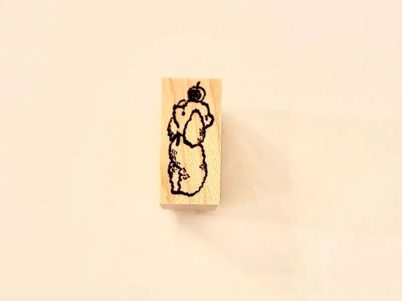 Krimgen Rubber Stamp No.235 - Apple Bear