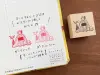 Stamp Marche Girl Rubber Stamp - Greetings
