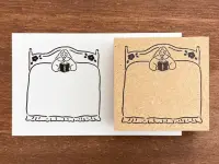 Stamp Marche Girl Rubber Stamp - Reading In Bed