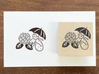 Stamp Marche Girl Rubber Stamp - Hydrangea