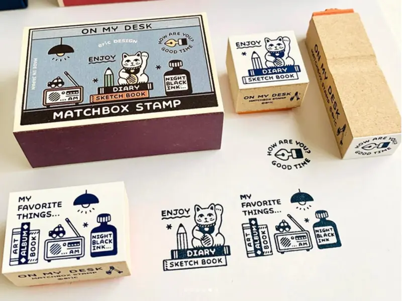 SANBY x Eric Matchbox Stamp Set - On My Desk