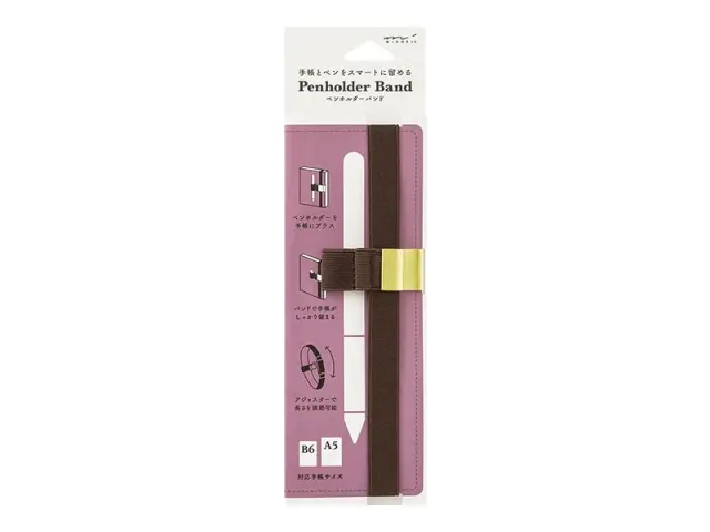 Midori Penholder Band B6-A5 - Brown