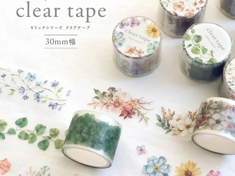 Mindwave Clear PET Tape Lyric - Blue Flowers