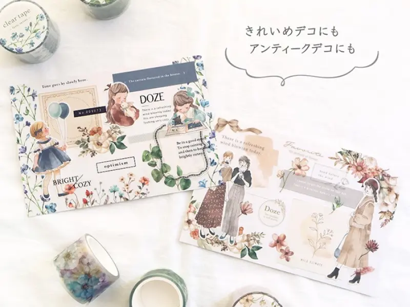 Mindwave Clear PET Tape Lyric - Blue Flowers