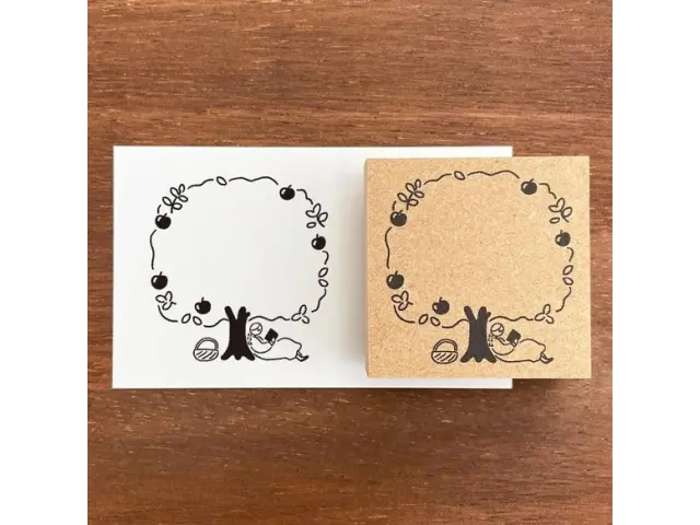 Stamp Marche Girl Rubber Stamp - Apple Tree