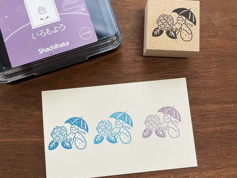 Stamp Marche Girl Rubber Stamp - Hydrangea