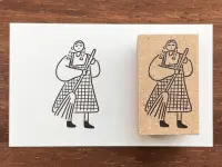 Stamp Marche Girl Rubber Stamp - Cleaning