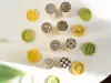 Orange Studio Two-Sided Wax Seal Stamp - Floret Grid