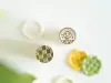 Orange Studio Two-Sided Wax Seal Stamp - Floret Grid