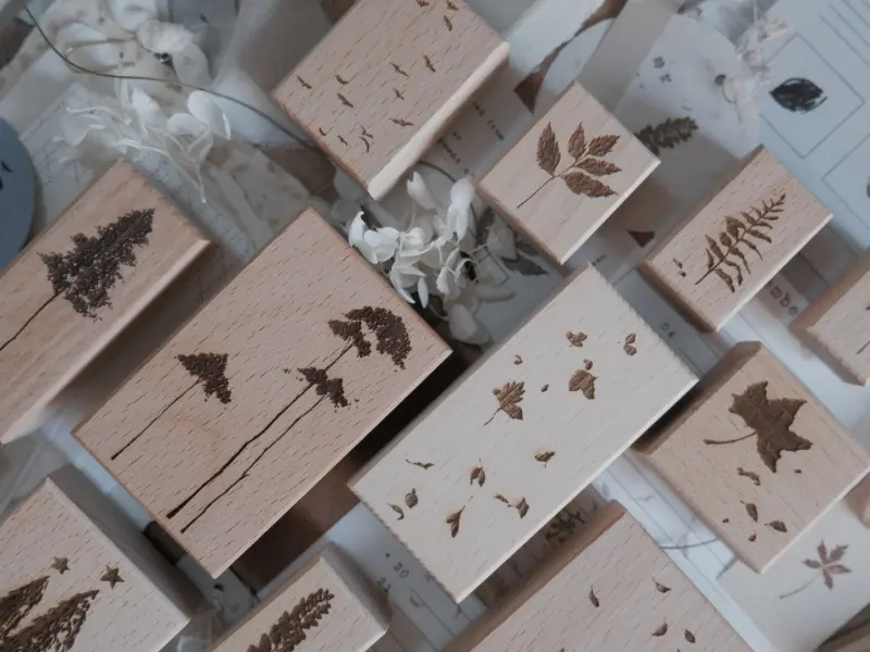 Pre-Order Jeenzaa Zoey Rubber Stamp Falling Tree - Group Of Trees