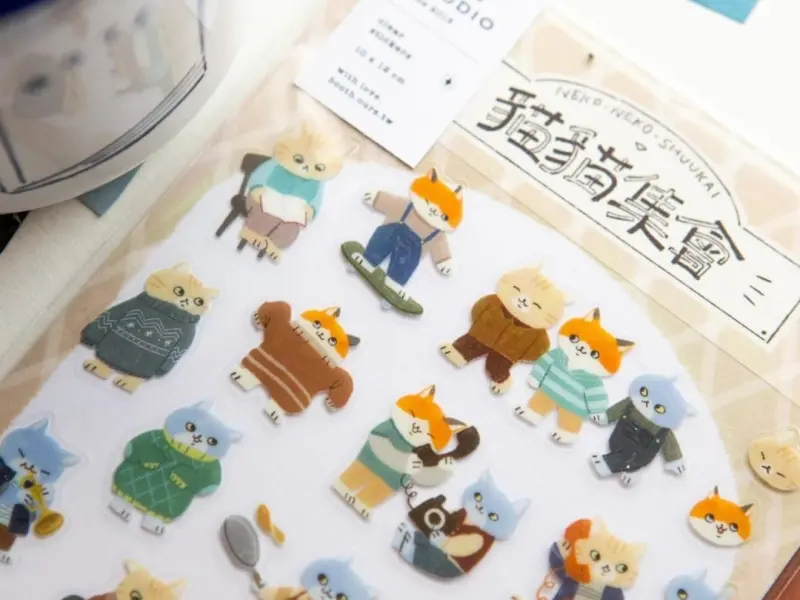 OURS Cats Gathering Sticker
