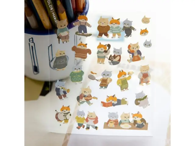 OURS Cats Gathering Sticker