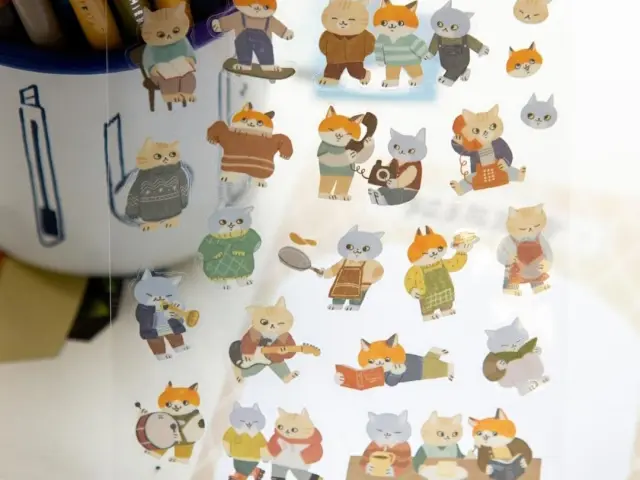 OURS Cats Gathering Sticker