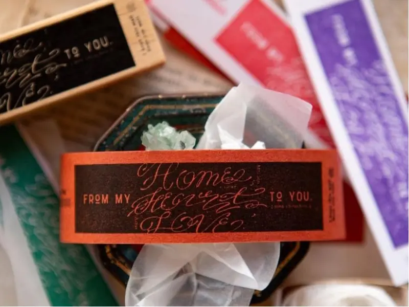 OURS Love Label Rubber Stamp