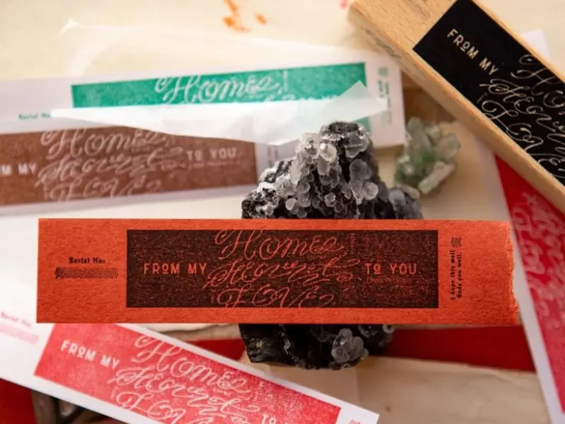 OURS Love Label Rubber Stamp