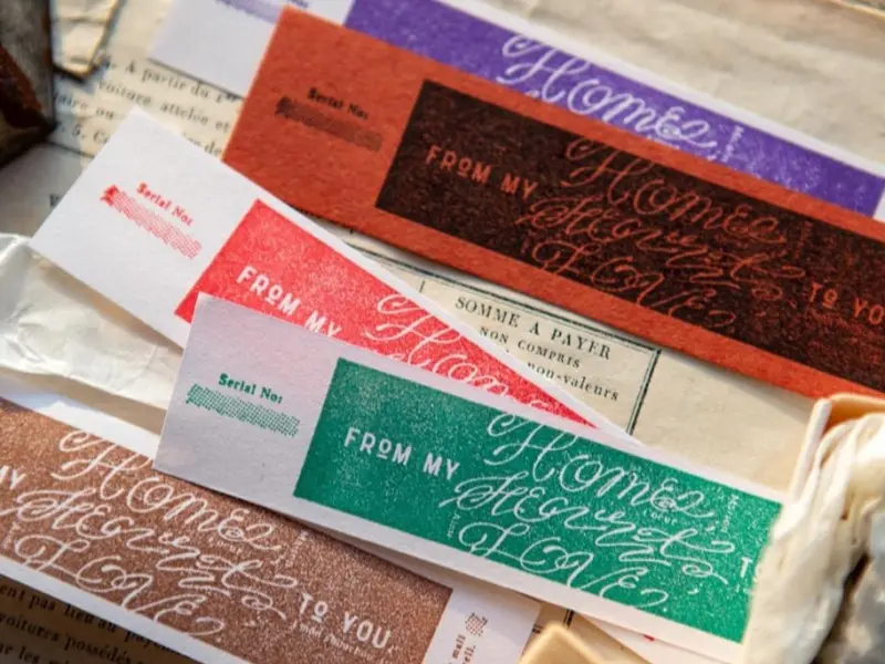 OURS Love Label Rubber Stamp