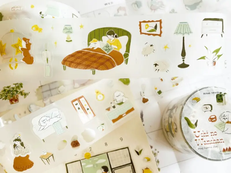 Teayou Kiss-Cut PET Tape - Uchi no Wanchan