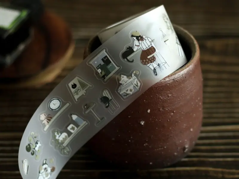 Teayou Kiss-Cut PET Tape - Neko Cafe