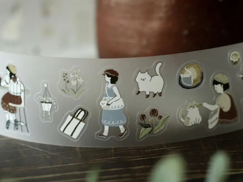 Teayou Kiss-Cut PET Tape - Neko Cafe