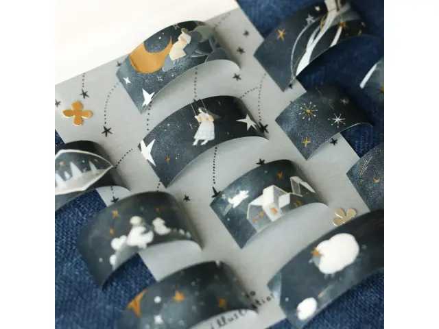 Teayou Gold Foil Washi Tape - Starry Night
