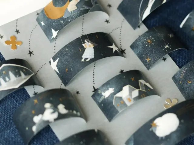 Teayou Gold Foil Washi Tape - Starry Night