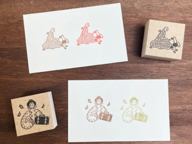 Stamp Marche Girl Rubber Stamp - In The Forest