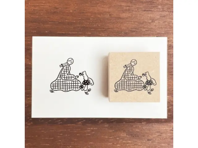 Stamp Marche Girl Rubber Stamp - In The Forest