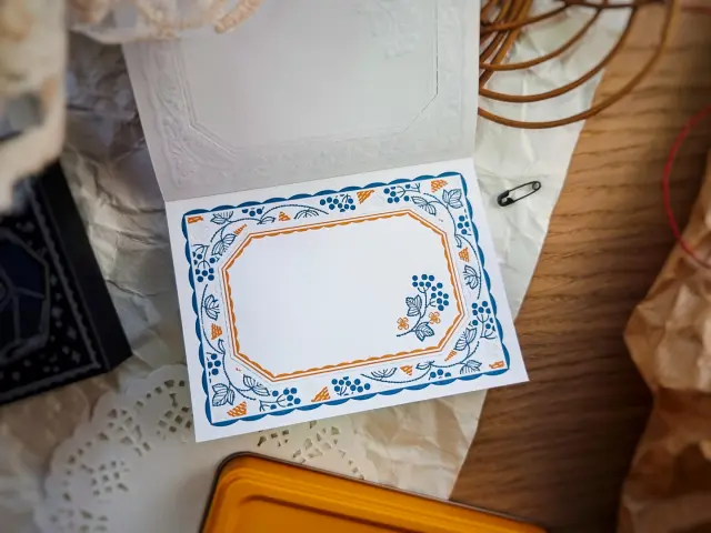 Keibunsha Two-Way Letterpress Memo Pad - Blackcurrant