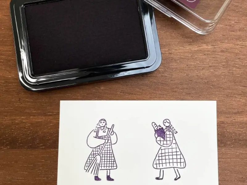 Stamp Marche Girl Rubber Stamp - Bread