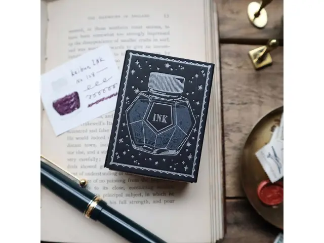 Keibunsha Letterpress Matchbox Ink Memo - Silver