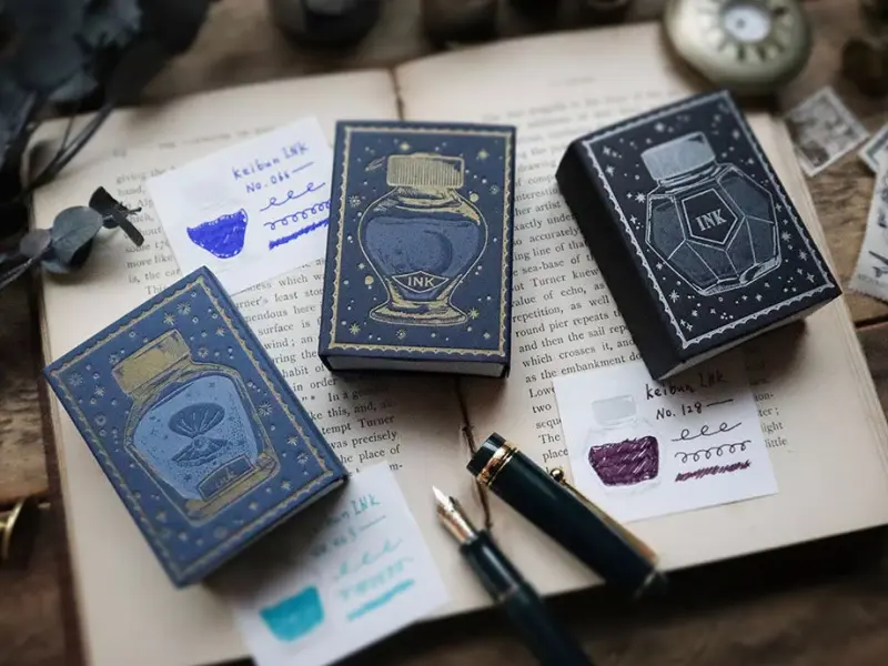 Keibunsha Letterpress Matchbox Ink Memo - Silver